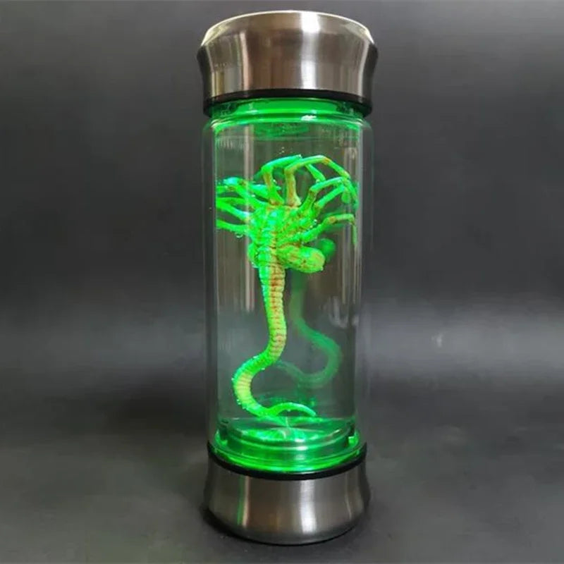 Alien Glow Jar Xenomorph Specimen Facehugger Embryo Glass Jar led Home Decoration Crafts Sculpture Prop 6