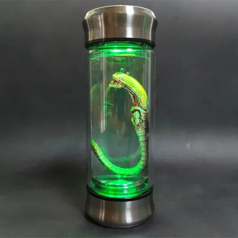 Alien Glow Jar Xenomorph Specimen Facehugger Embryo Glass Jar led Home Decoration Crafts Sculpture Prop 7