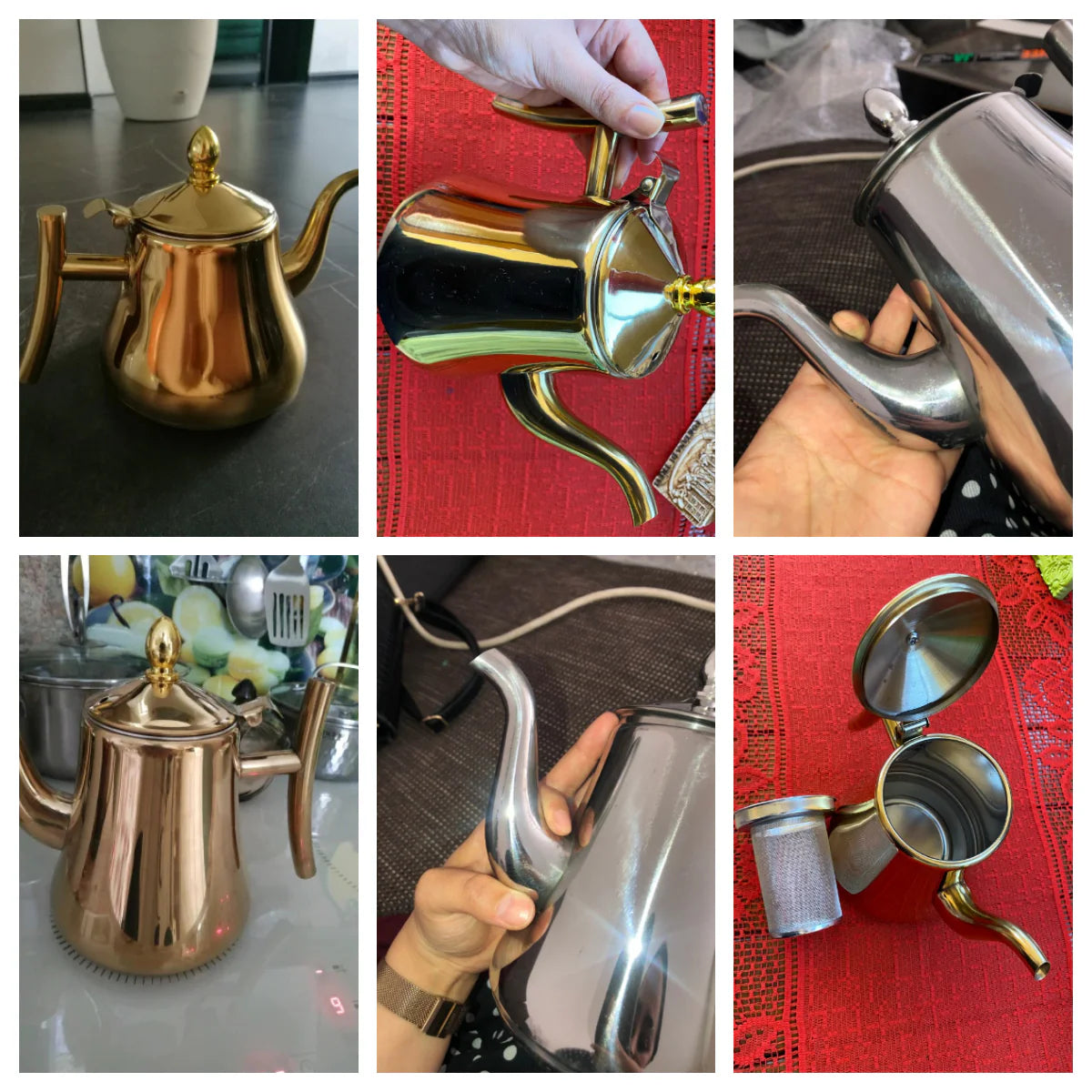 Royallure Induction-Ready Stainless Steel Tea Kettle with Built-In Fine Filter