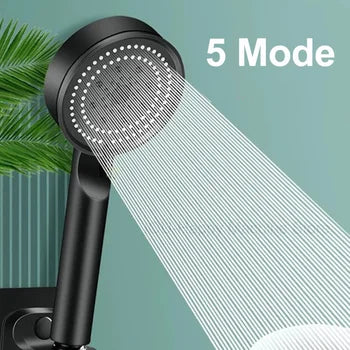 Luxora High Pressure Shower Head With Hose 5 Modes