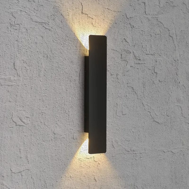 Black Long Outdoor Wall Light 8