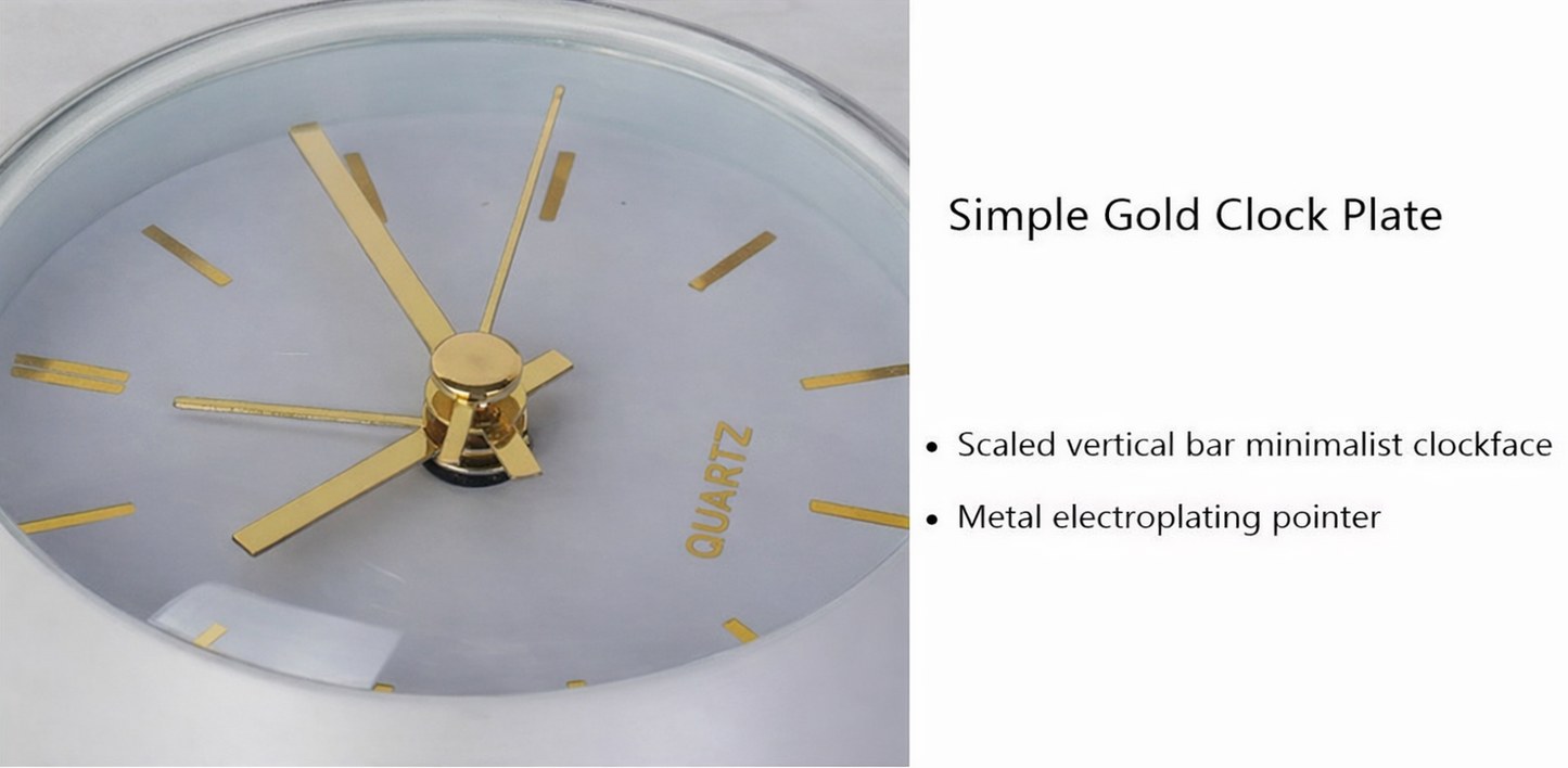 Luxora Nordic Analog Desk Clock - Modern Table Clock with Silent Luminous Pointer