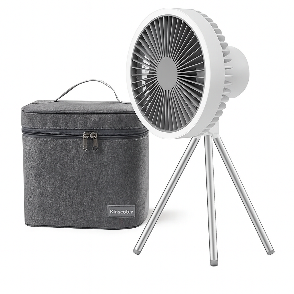 Royallure Portable Camping Fan 10000mAh Rechargeable with LED Light & Power Bank