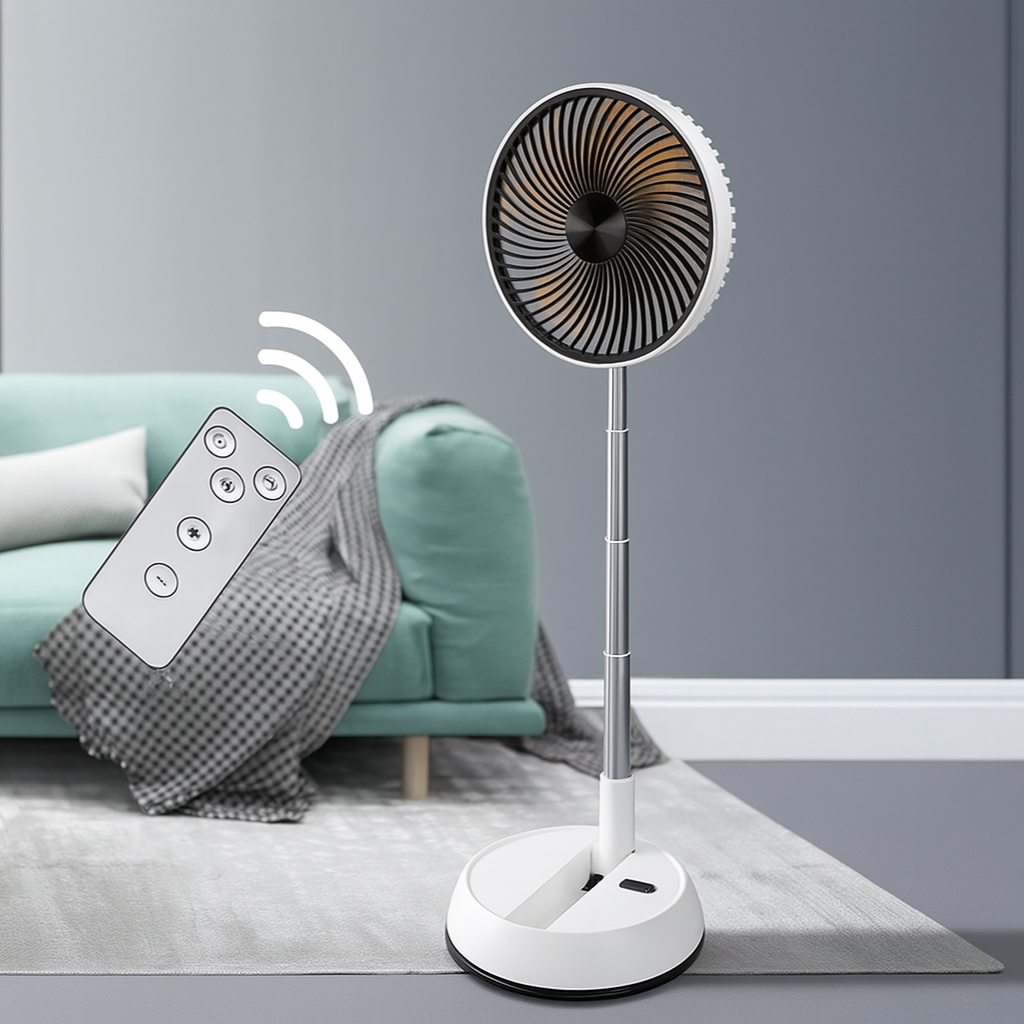 Royallure Portable Folding Fan 6000mAh Rechargeable Silent Floor & Outdoor Use