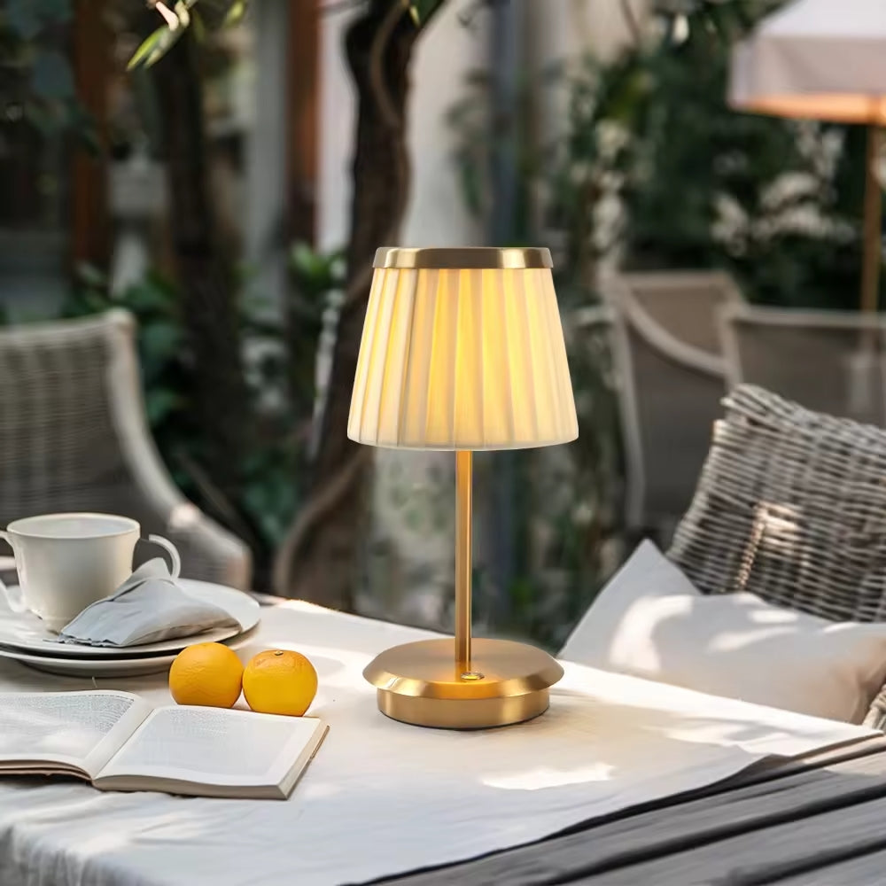 Royaleva Classic Cordless Table Lamp - Dimmable & Rechargeable - Gold