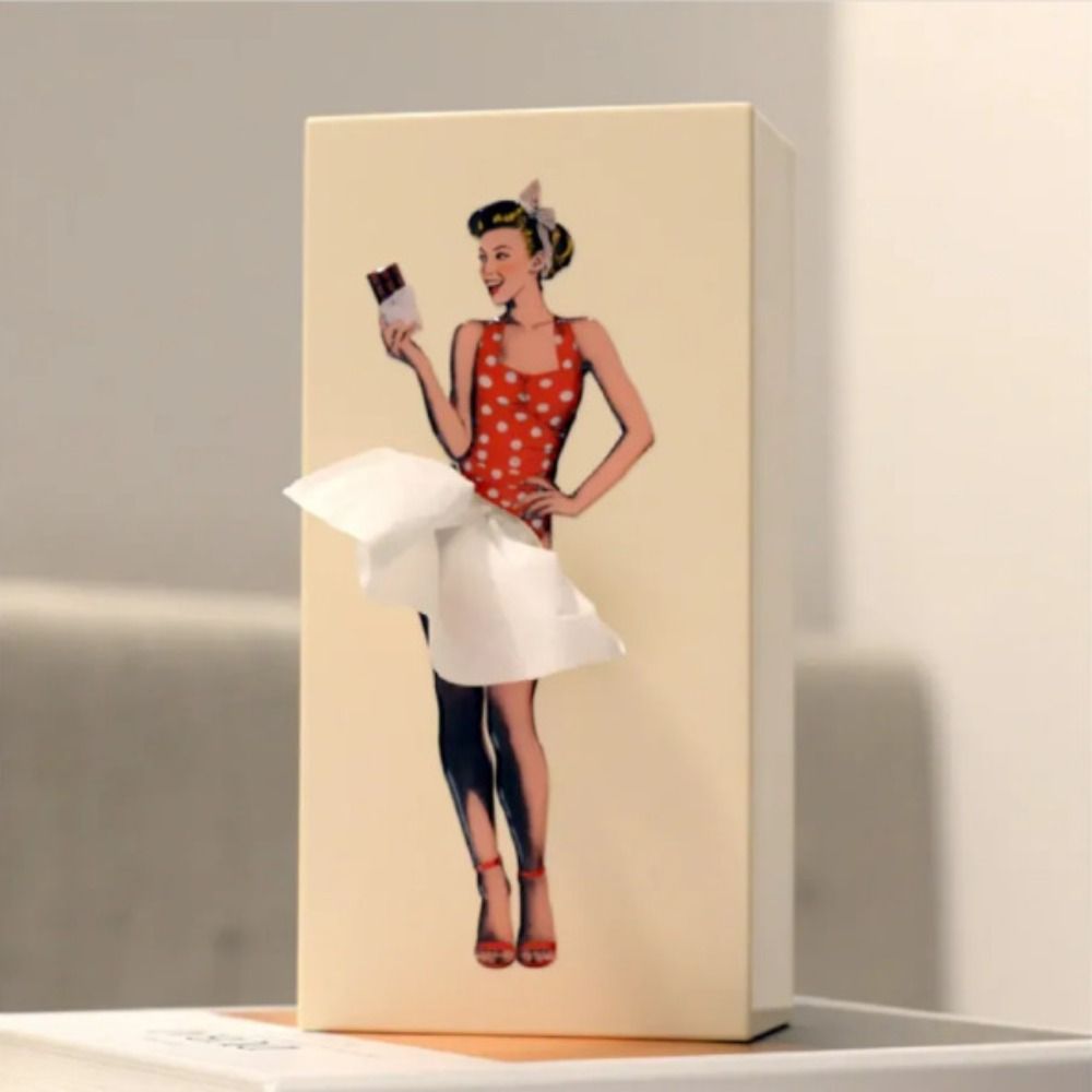 Luxora Flying Skirt Tissue Box Fun Home Decor Item