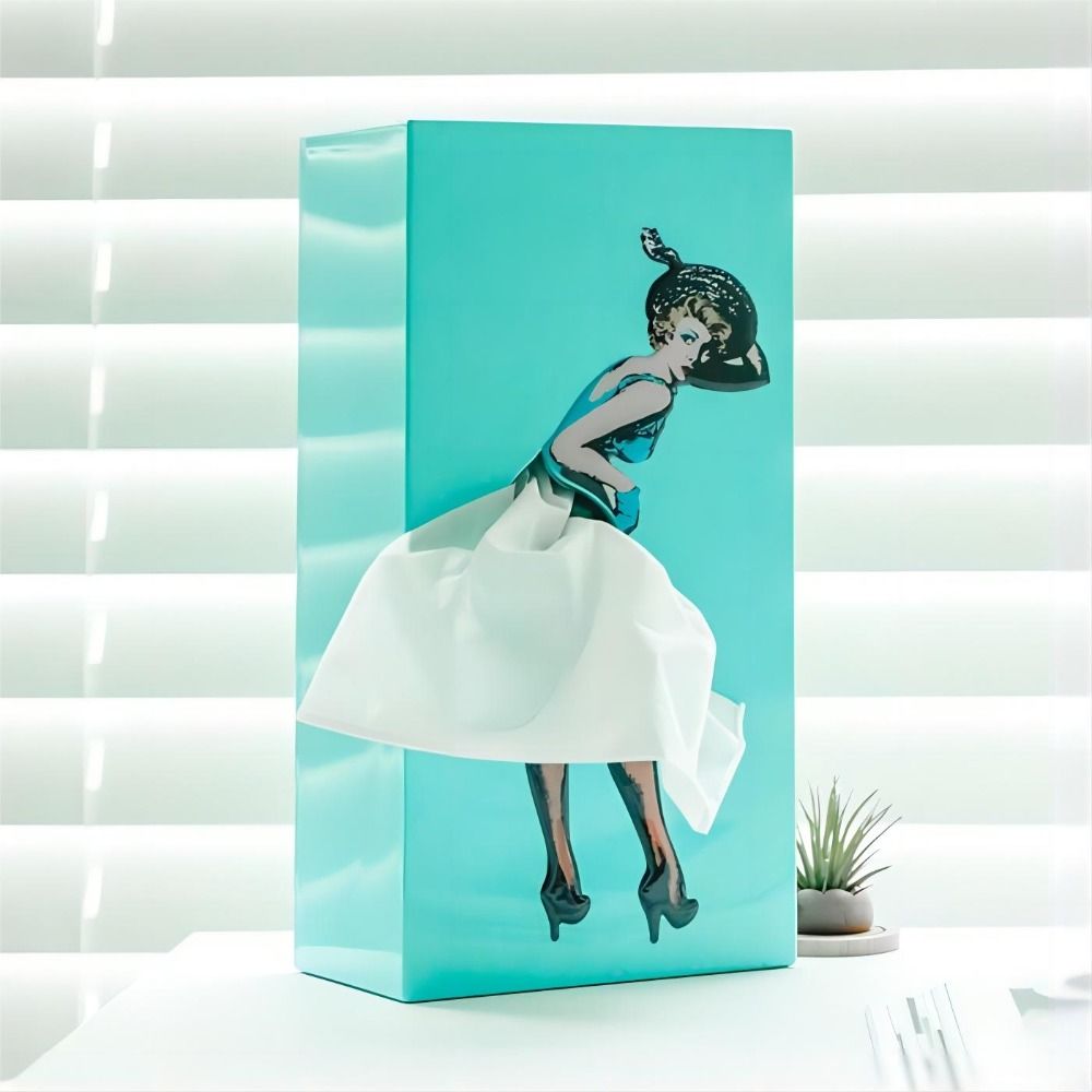 Luxora Flying Skirt Tissue Box Fun Home Decor Item