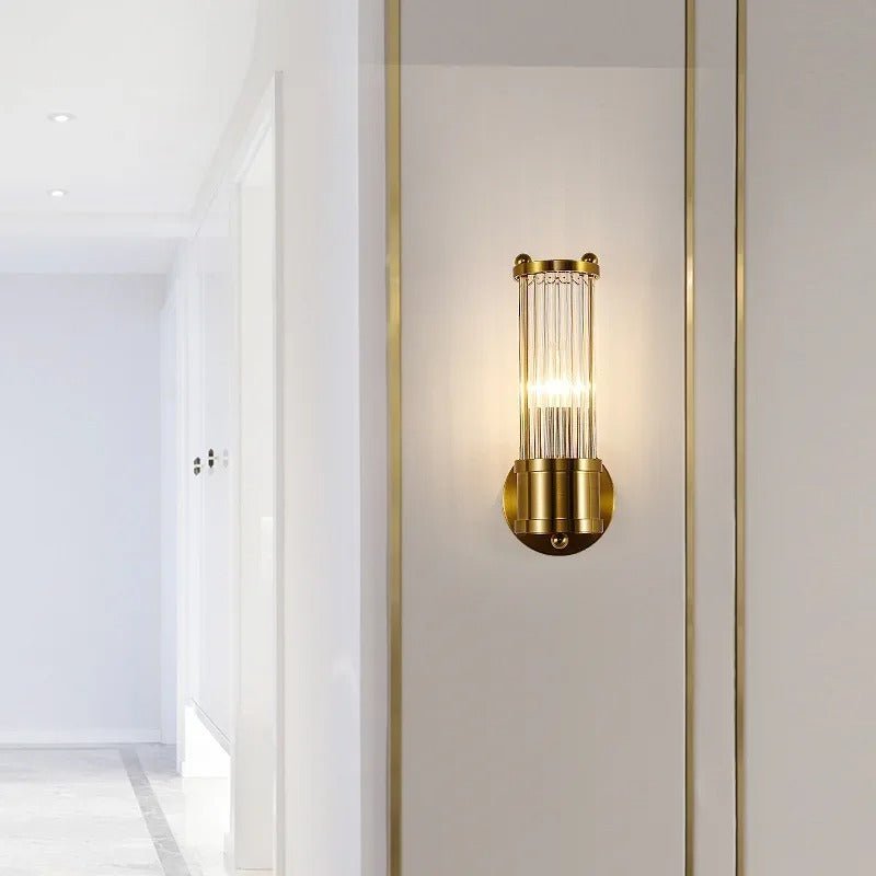 Cylindrical Glass Wall Sconce 8