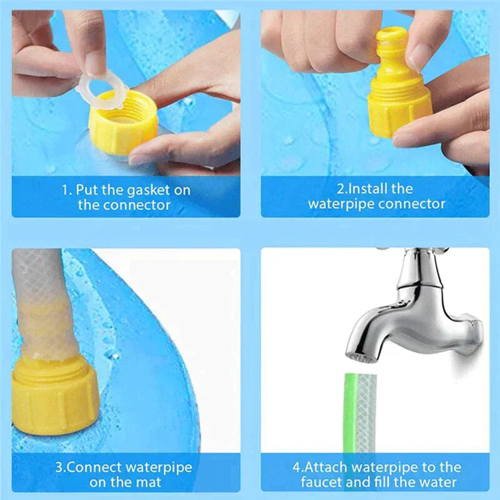 Pawellure Splash Pad for Dogs & Kids – Anti-Slip Summer Sprinkler Mat for Outdoor Fun