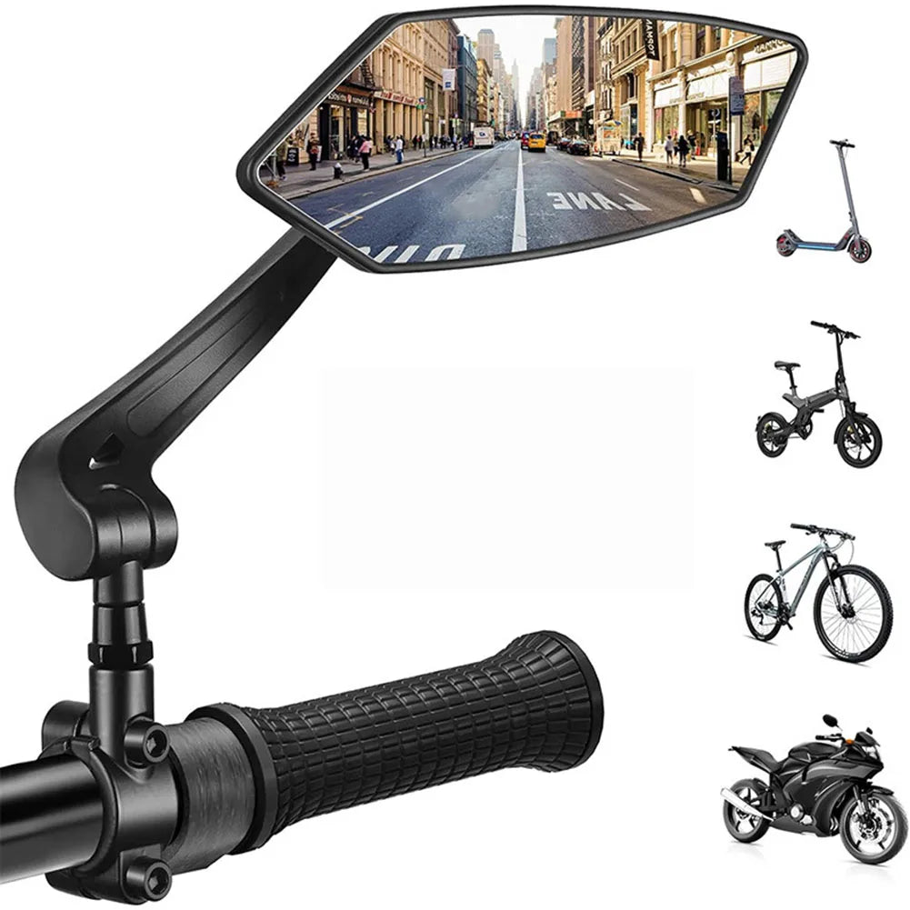 Luxora 2 Pack Bike Mirrors for Safe Riding and Clear Vision