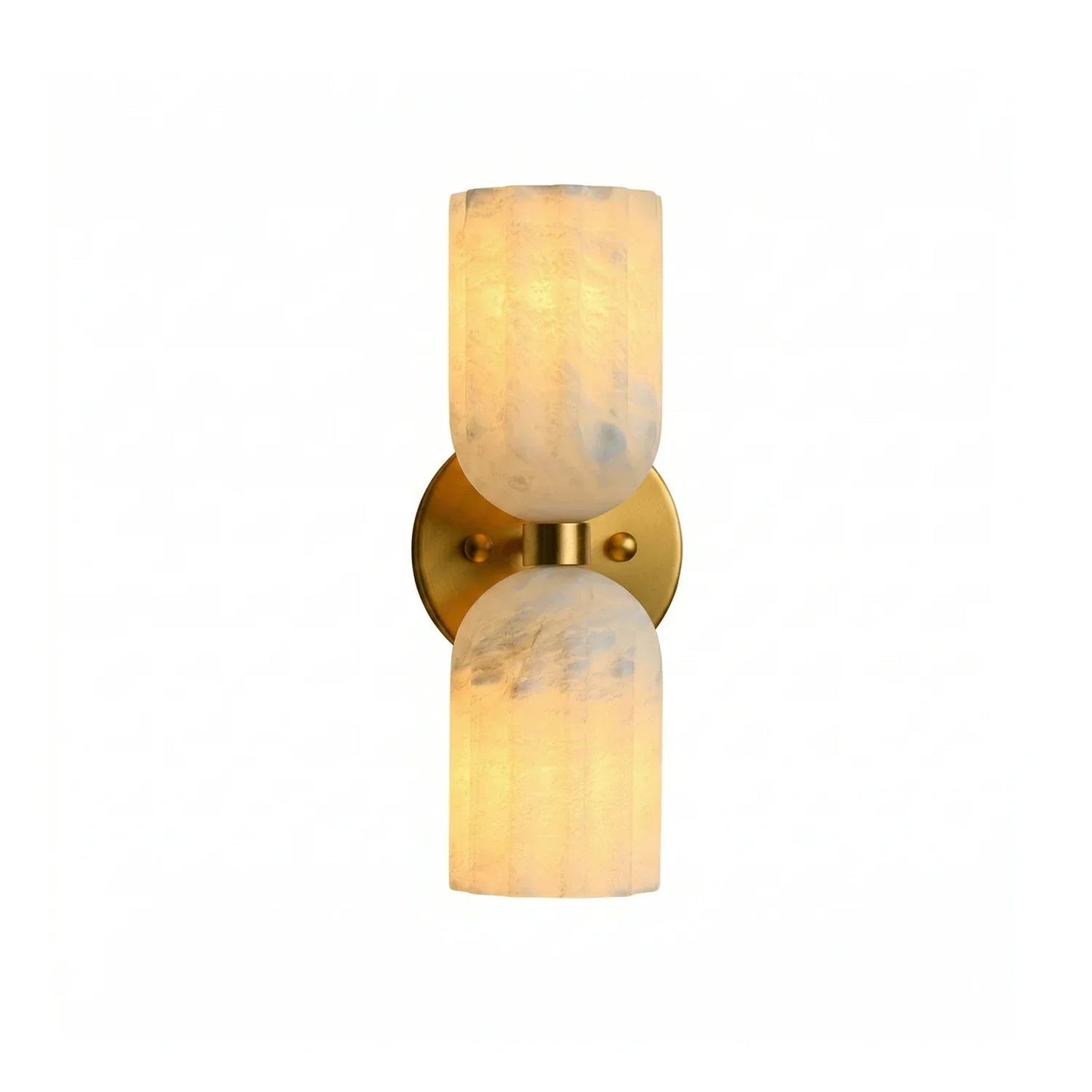 Dual Alabaster Pillar Wall Sconce 1