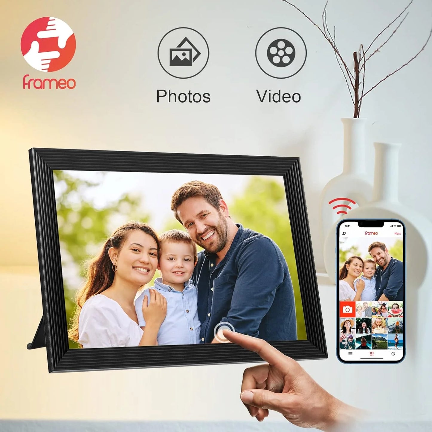 Royaleva High-Resolution Digital Frame Top Electronic Frame With Video And Camera Features
