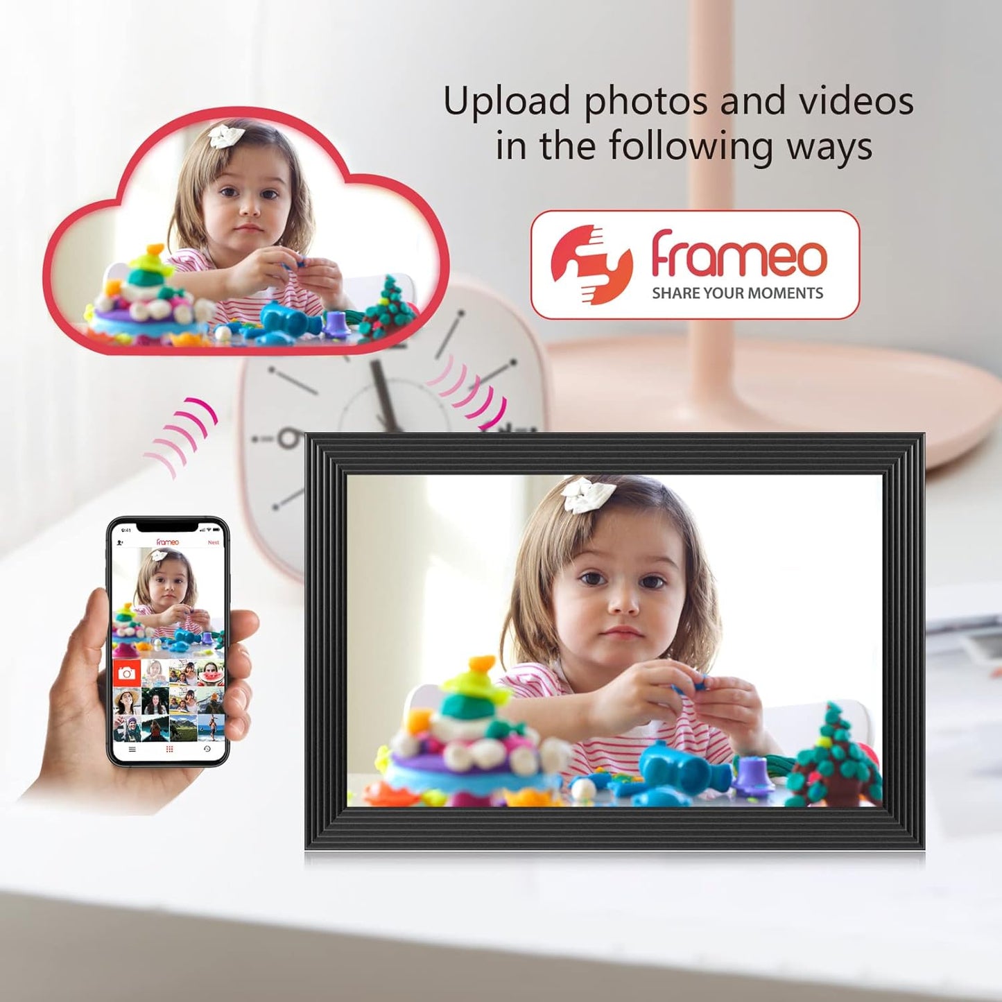Royaleva High-Resolution Digital Frame Top Electronic Frame With Video And Camera Features