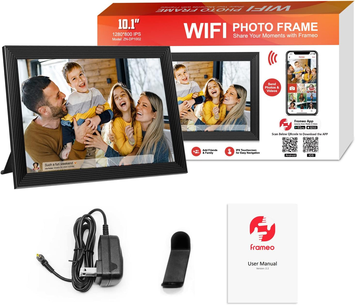 Royaleva High-Resolution Digital Frame Top Electronic Frame With Video And Camera Features