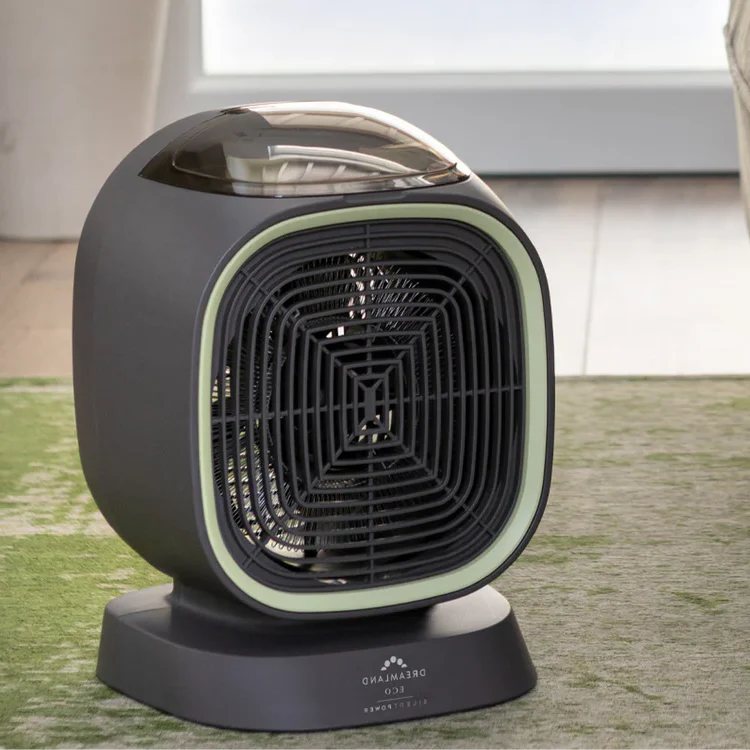 Silent Power Eco low-energy fan heater with ECO mode, quiet mark certification, fast heating, and cool air function – energy-efficient and bathroom-safe with IP21 protection.