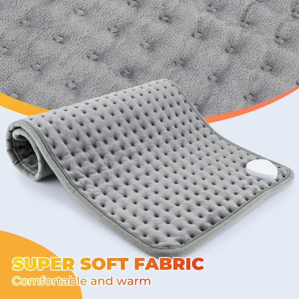 Electric Heating Pads for Back Neck Shoulder Pain Relief,Home Sofa Office Desktop Winter Warm Blanket,Auto-Off, Machine Washable 4