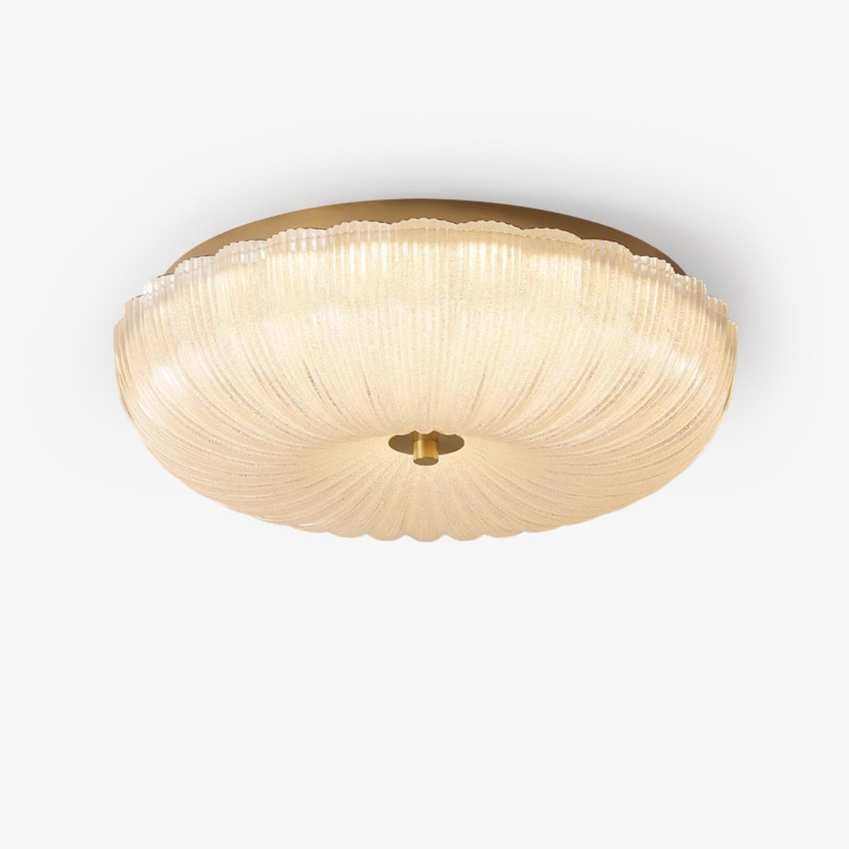 RoyaleGlow French Style Ceiling Light Frosted Glass with Gold Finish for Bedroom - Royale Basic