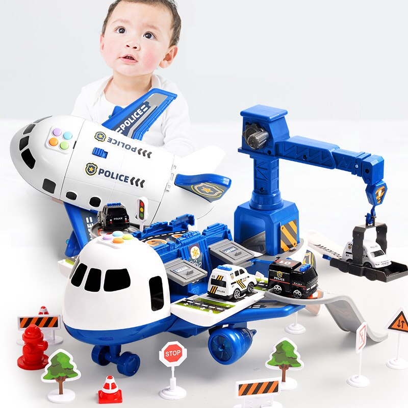 Extra Large Airplane Vehicle Play Sets | Police, Construction or Fireman Toys 4