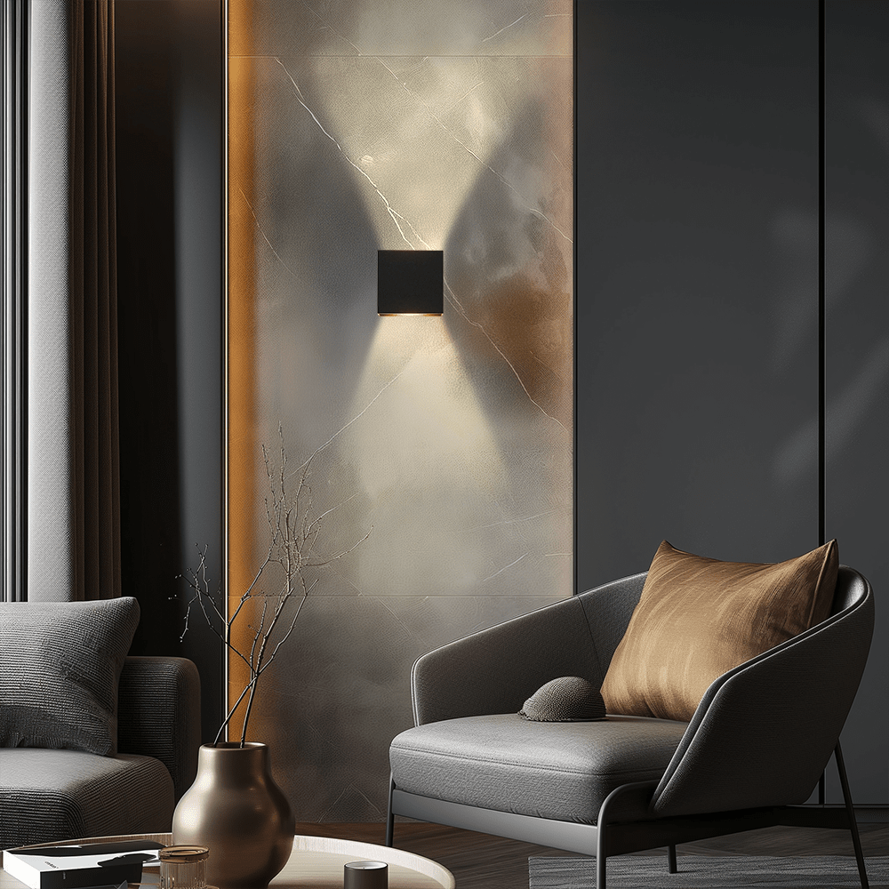 RoyaleGlow Arnold Cube Indoor & Outdoor Wall Lamps
