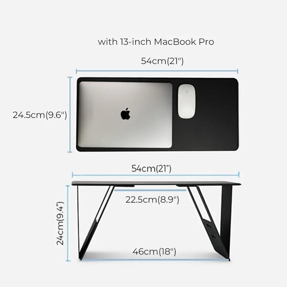 Luxora Foldable Laptop Table, Adjustable Portable Desk for Bed Study & Reading