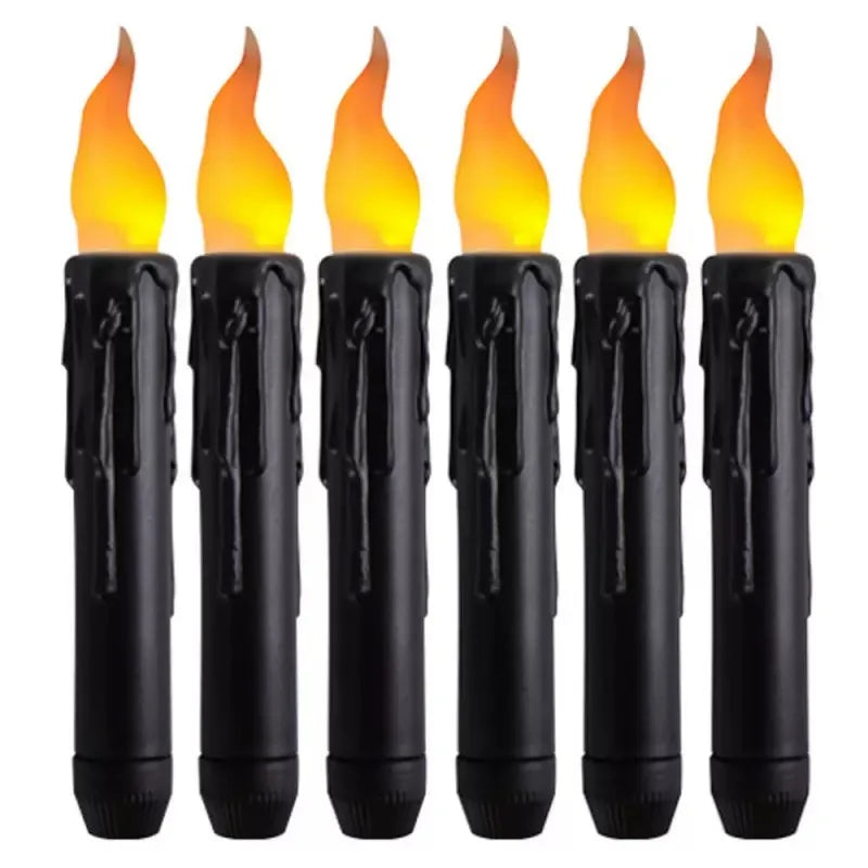 Flameless Led Taper simulated dipped wax Candle Electric Window candles Battery operate stick candle Home Party Table Decoration 7