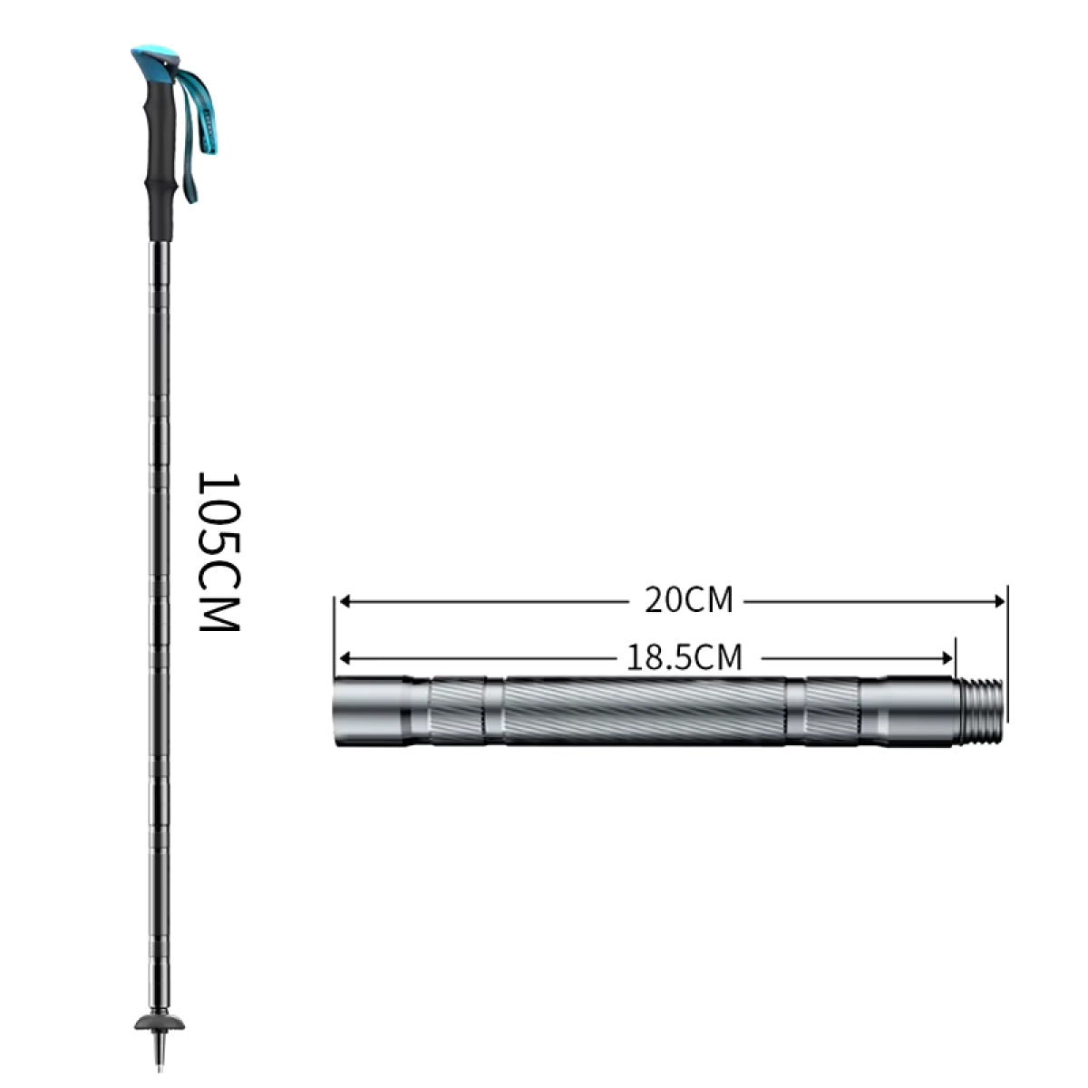 Royaleva Multi-Functional Tactical Trekking Pole - Survival Hiking Stick with Built-In Tools - Durable for Camping Adventures