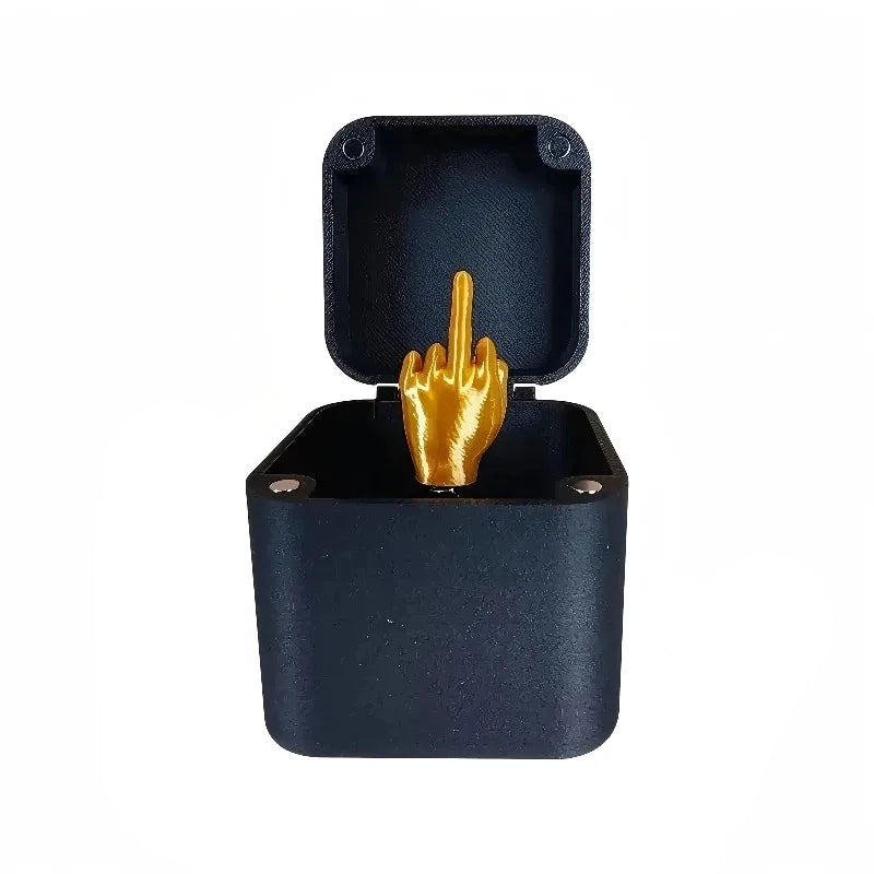 Funny Middle Finger in Box - Desk Decor Gag Gift for Halloween, Christmas & Birthday, Novelty Office Toy & Home Decoration 5