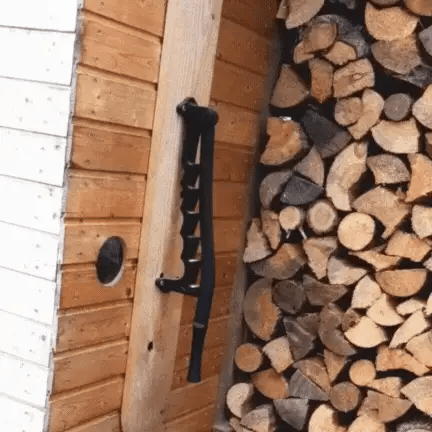 Hanging Carbon Steel Firewood Chopping Machine - Portable Wall Mounted Wood Kindling Splitter