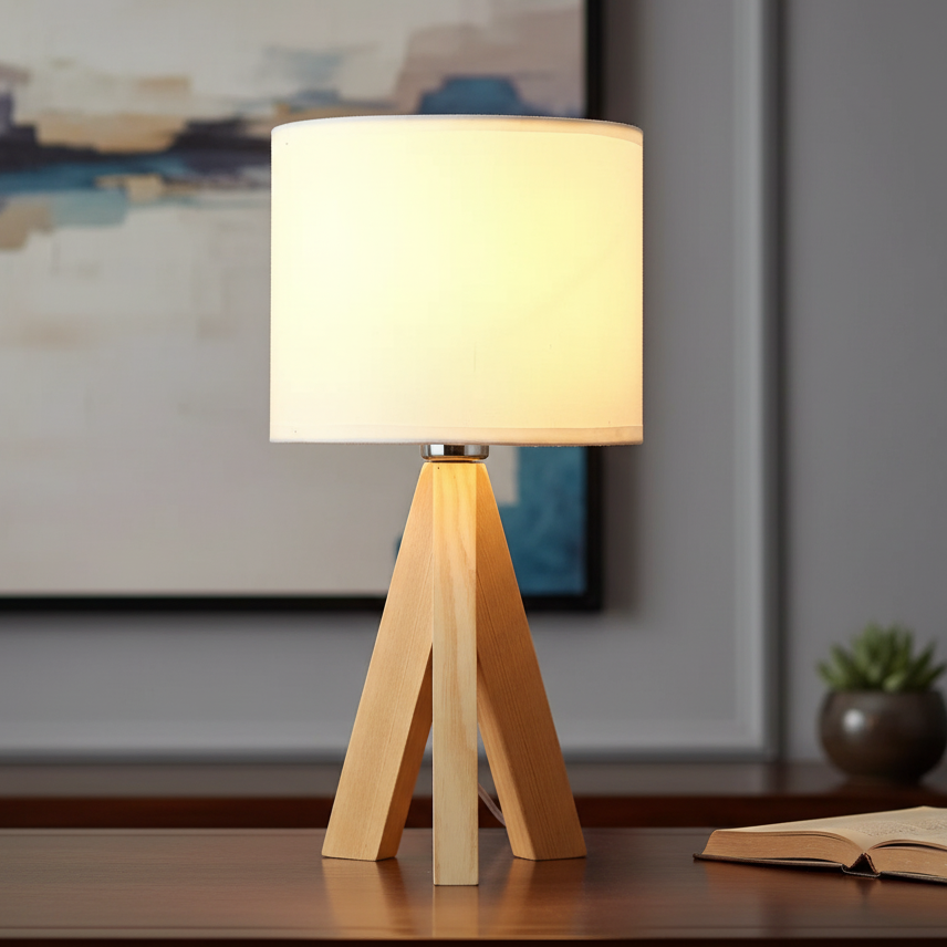 RoyaleGlow Sand Lamp - Japanese Handmade Solid Wood Eye Protection Table Light