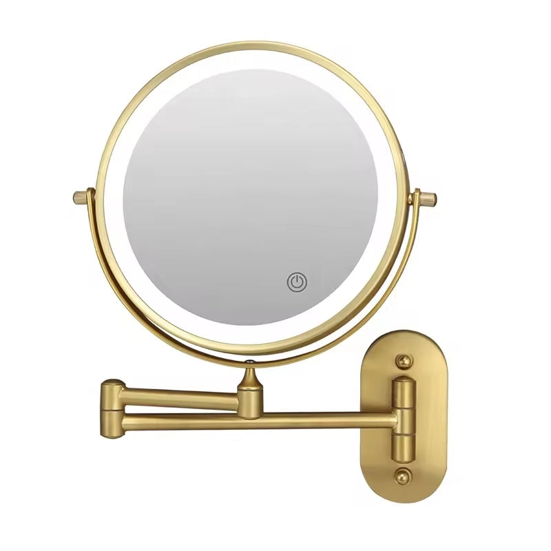 RoyaleGlow Lightup Make-Up Mirror - Touch Control with Dual Magnification - Black