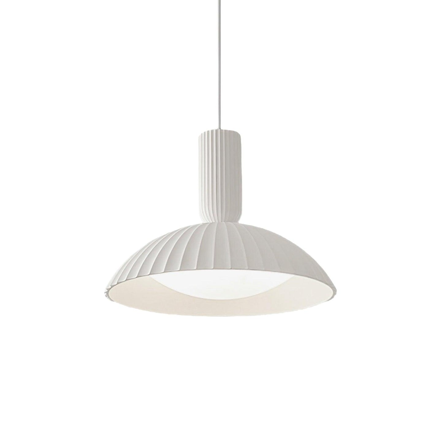 RoyaleGlow Pleated Dome Pendant Light - Modern Fluted Ceiling Fixture for Dining & Kitchen