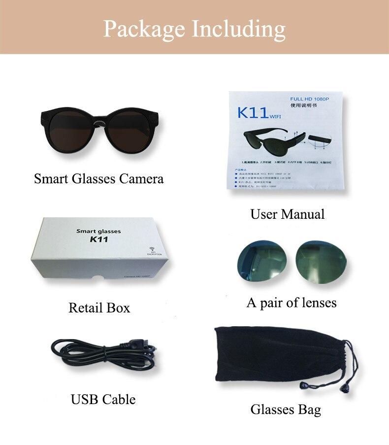 Royaleva Bicycling Glasses WiFi Mini Camera HD 1080P DVR Video Audio Recorder
