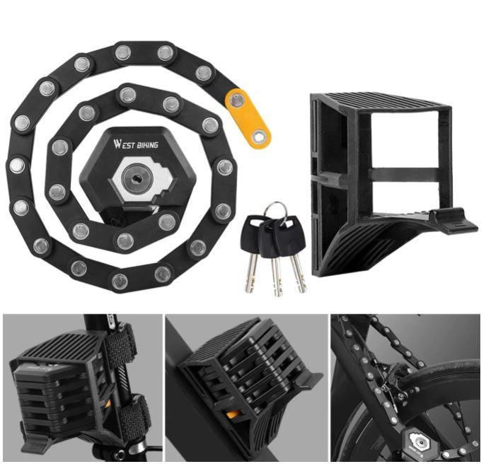 RoyaleGlow Foldable Bike Lock - Compact Security Solution