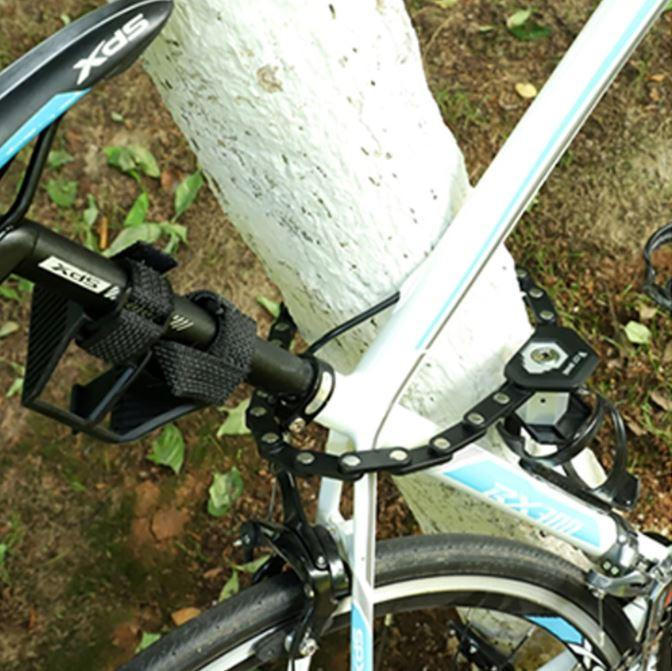 RoyaleGlow Foldable Bike Lock - Compact Security Solution