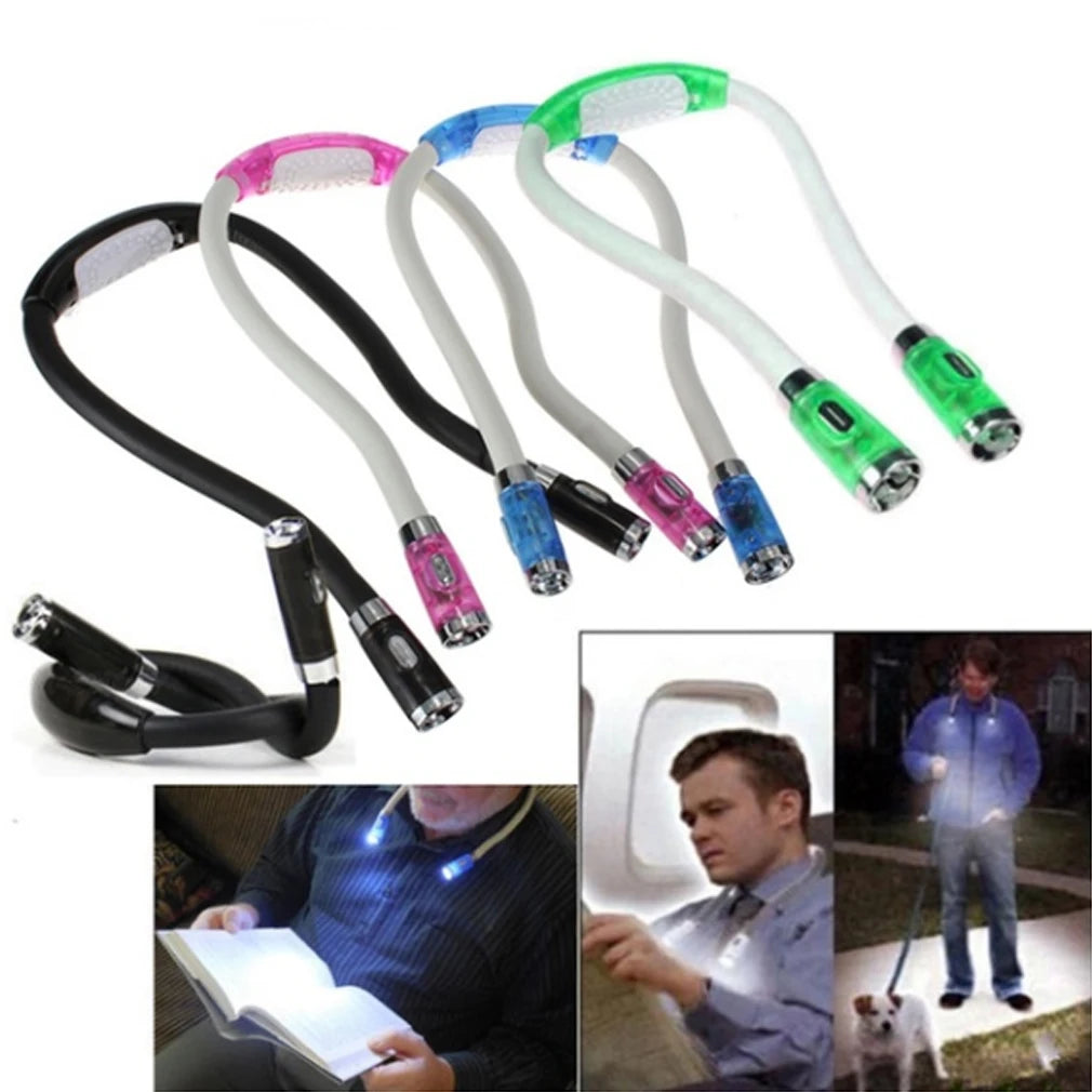 Flexible Hands-Free Knitting & Crocheting Lamp – LED Neck Light for Crafting & Reading