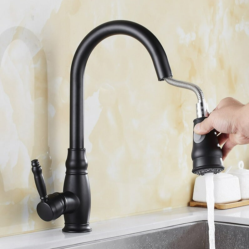 RoyaleGlow Ashby - Retractable Kitchen Faucet Elegant Design