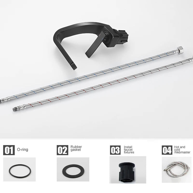 Luxora Modern Curved Bathroom Faucet with Polished Chrome Finish and Hot and Cold Mixer