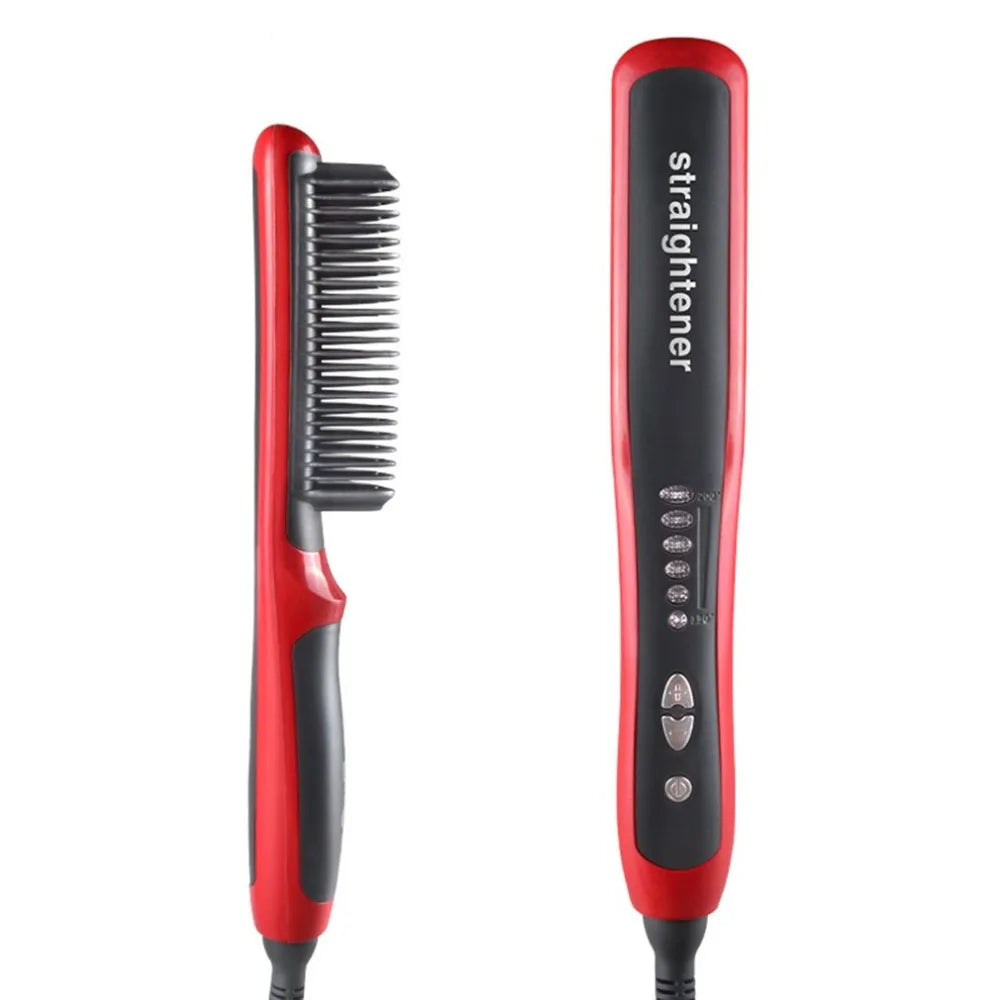 Royallure Professional Hair Straightening Brush with Adjustable Heat Settings for Shiny, Healthy Hair
