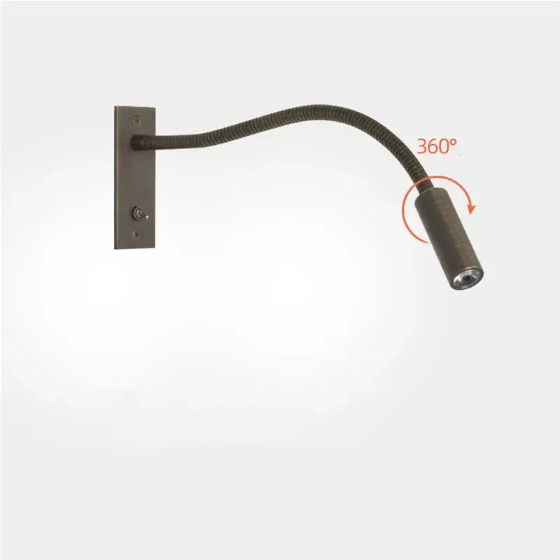 Royallure Adjustable Reading Light for Bedside - Wall Mounted Gooseneck Wall Lamp