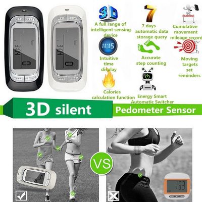 Luxora Walking 3D Pedometer with Clip and Strap Plus 30 Days Memory Accurate Step Counter