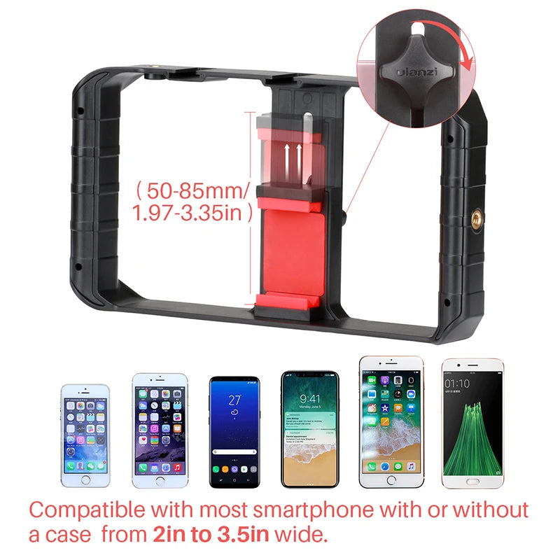 RoyaleGlow Smartphone Video Rig Stabilizer With Light