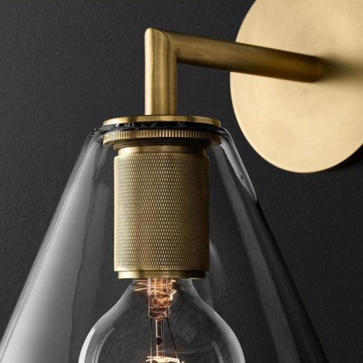RoyaleGlow Armed Retro Brass Series - Wall Sconce