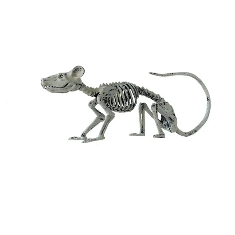 Halloween Animal Skeleton Ornaments Garden Festival Decorations Secret Room Simulation Plastic Crow Rat Skeleton Decoration Prop 7