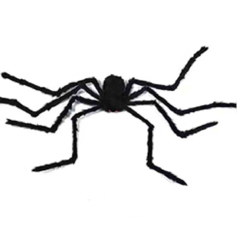 Halloween Big Plush Spider Horror Halloween Decoration Party Prop Outdoor Giant Spider Decor 30-200cm Chamber Prank Black Spider 11