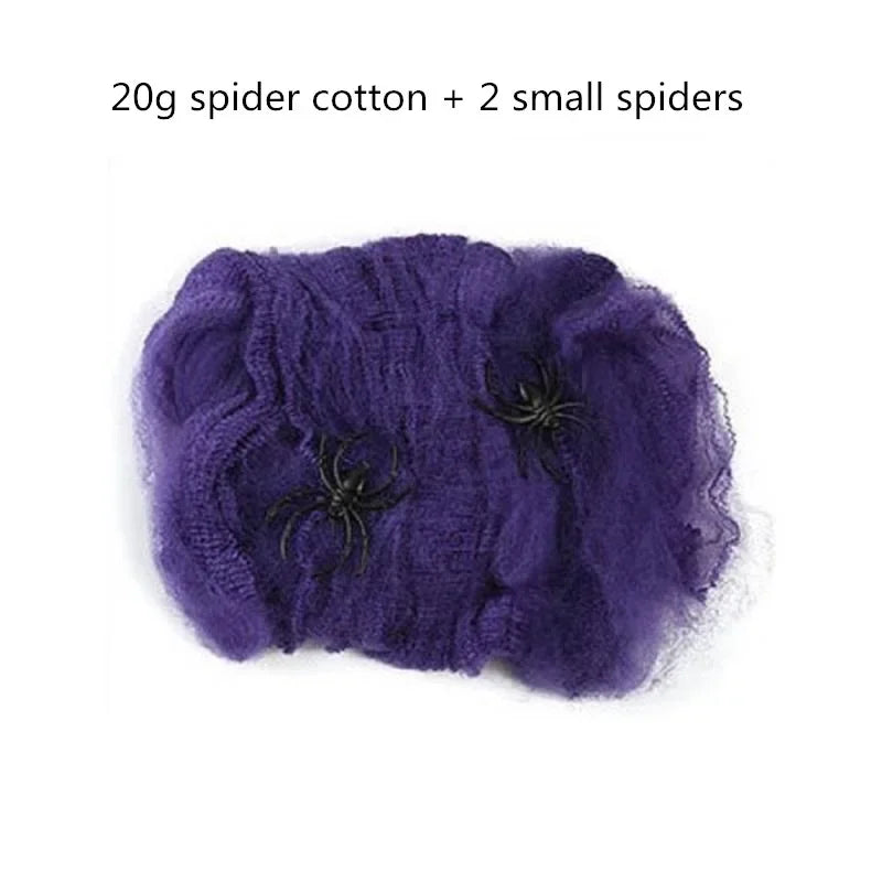 Lumora Stretchy Artificial Spider Web Halloween Decoration Haunted House Props