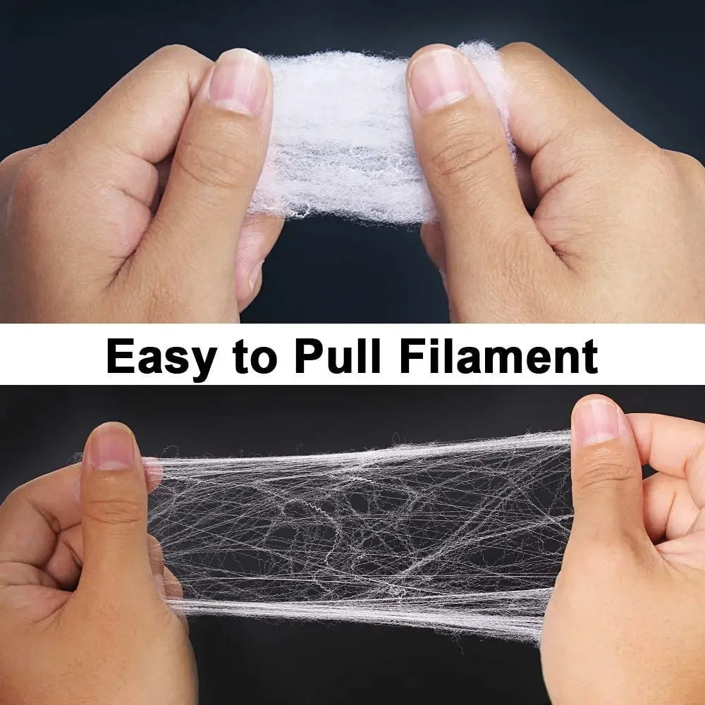 Halloween Decorations Artificial Spider Web Stretchy Cobweb Scary Party Halloween Decoration for Bar Haunted House Scene Props 3