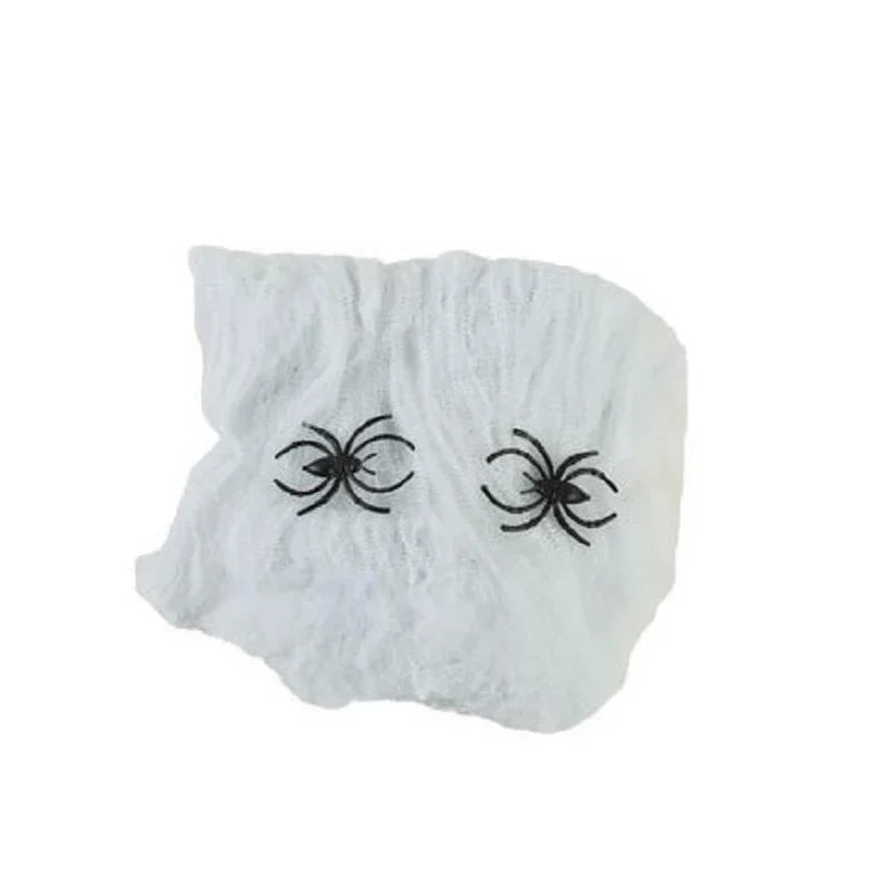 Halloween Decorations Artificial Spider Web Stretchy Cobweb Scary Party Halloween Decoration for Bar Haunted House Scene Props 6