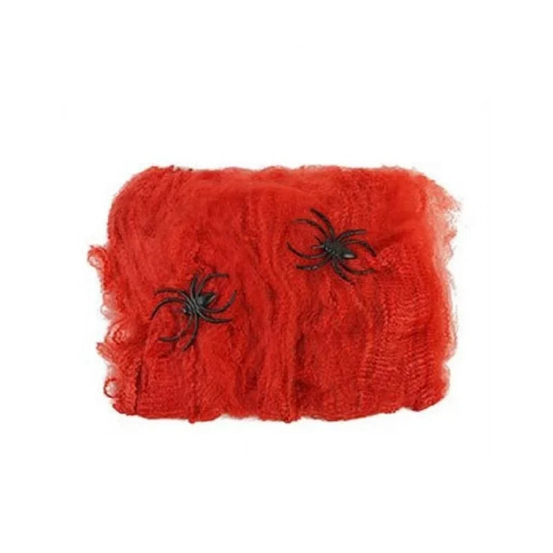 Halloween Decorations Artificial Spider Web Stretchy Cobweb Scary Party Halloween Decoration for Bar Haunted House Scene Props 8