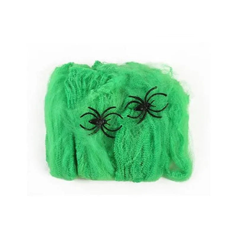 Halloween Decorations Artificial Spider Web Stretchy Cobweb Scary Party Halloween Decoration for Bar Haunted House Scene Props 9