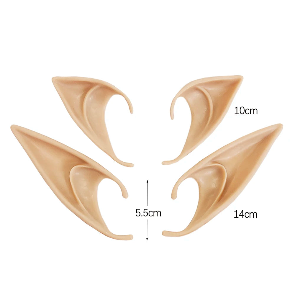 Halloween Elf Ears Latex Simulation Ears Props Fairy Angel Cosplay Mask Halloween Costume Accessories Mascaras Halloween Party 3